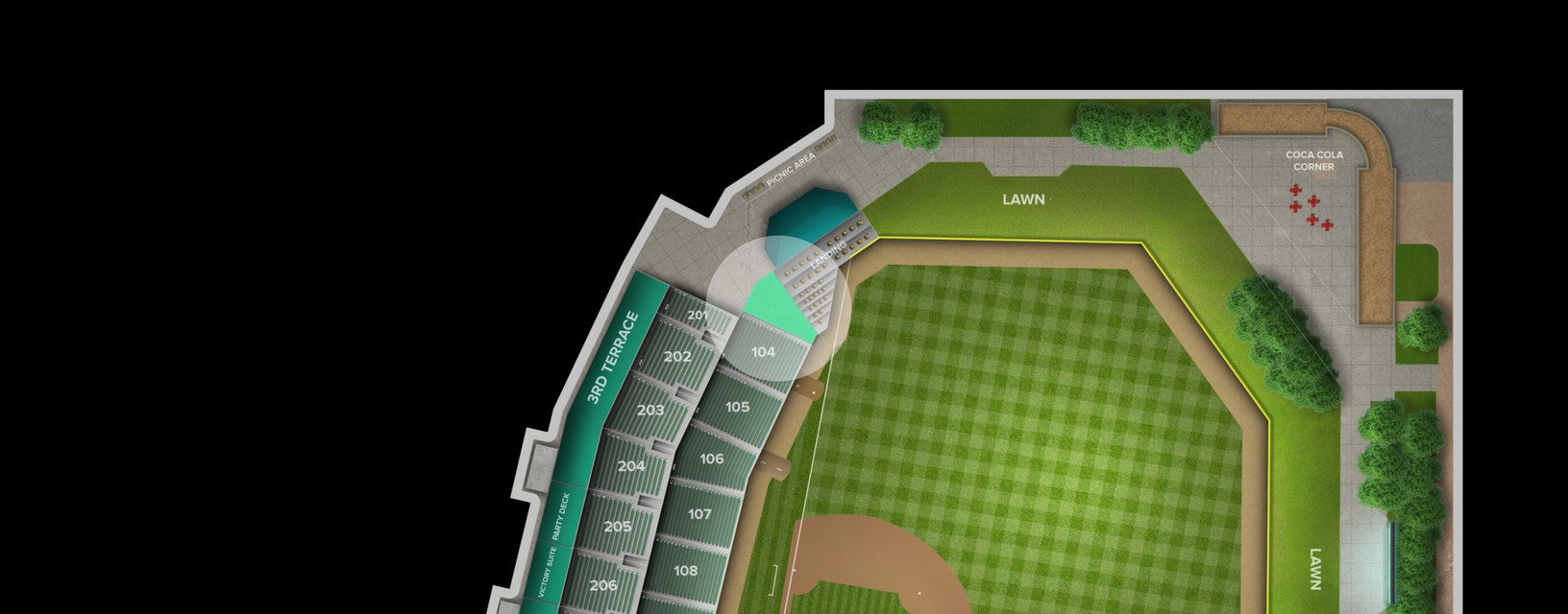 Seat view from 100 Level