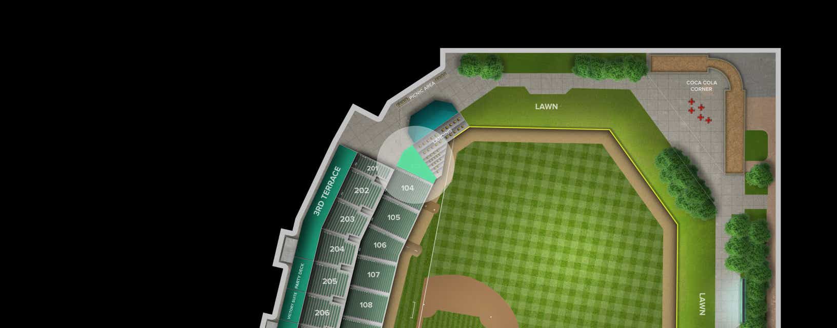 Seat view from 100 Level