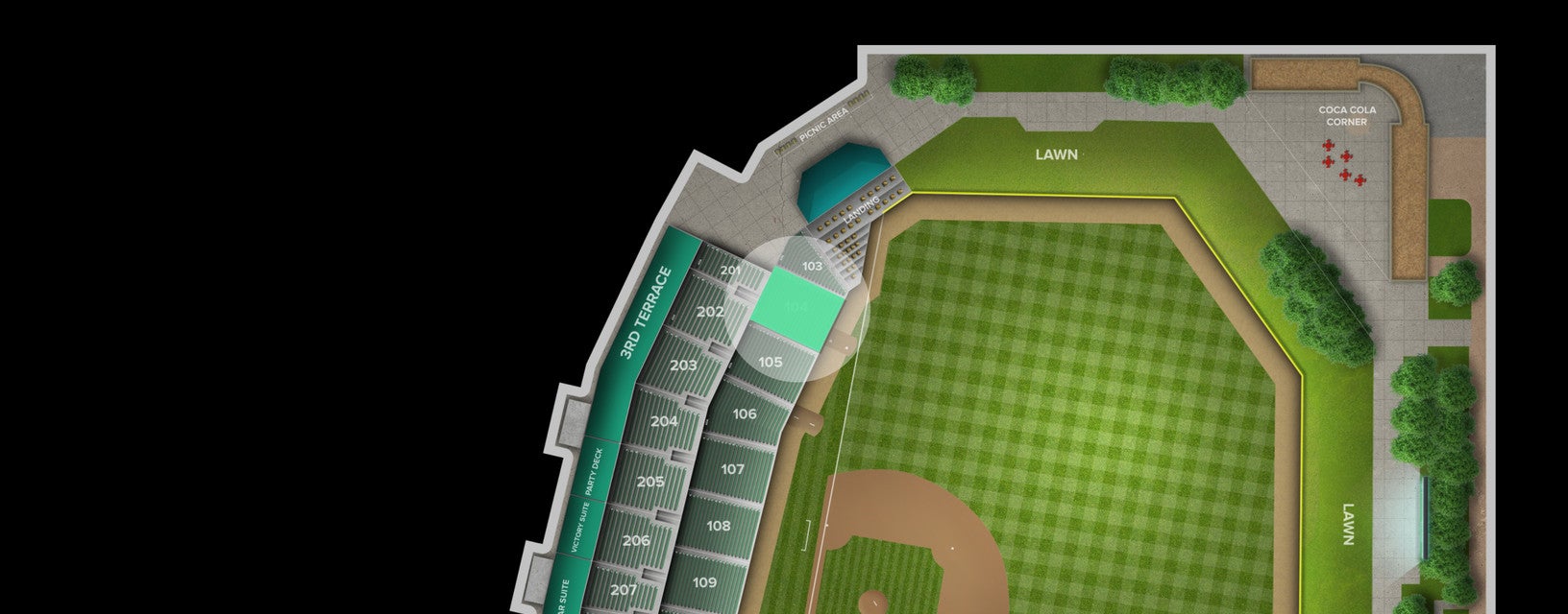 Seat view from 100 Level