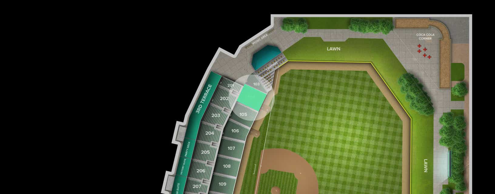 Seat view from 100 Level