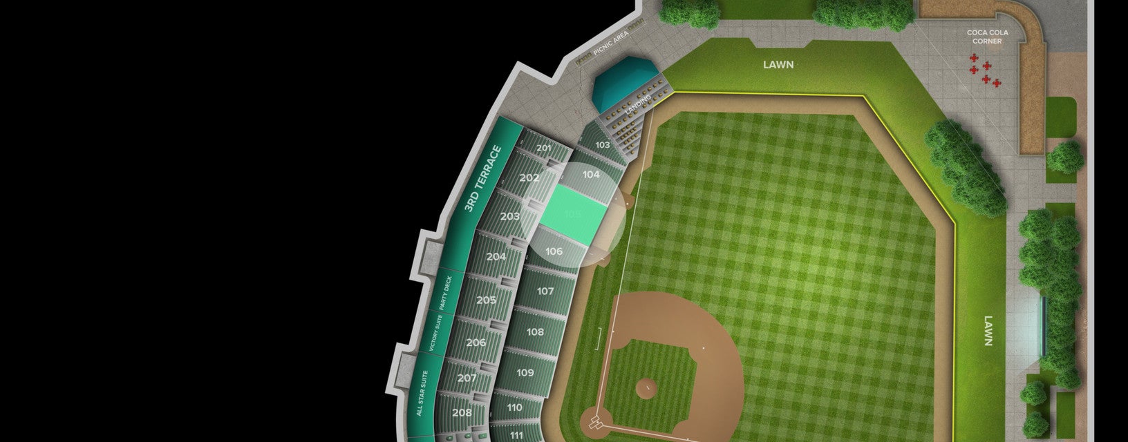Seat view from 100 Level