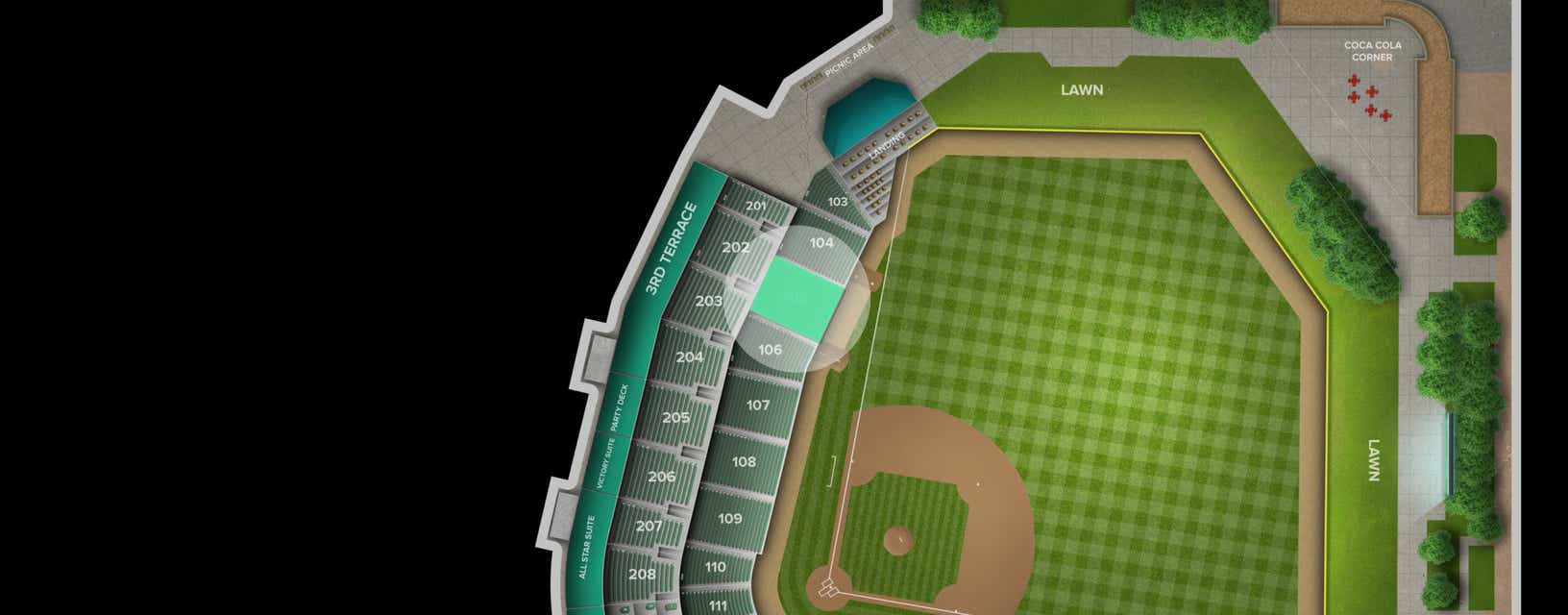 Seat view from 100 Level