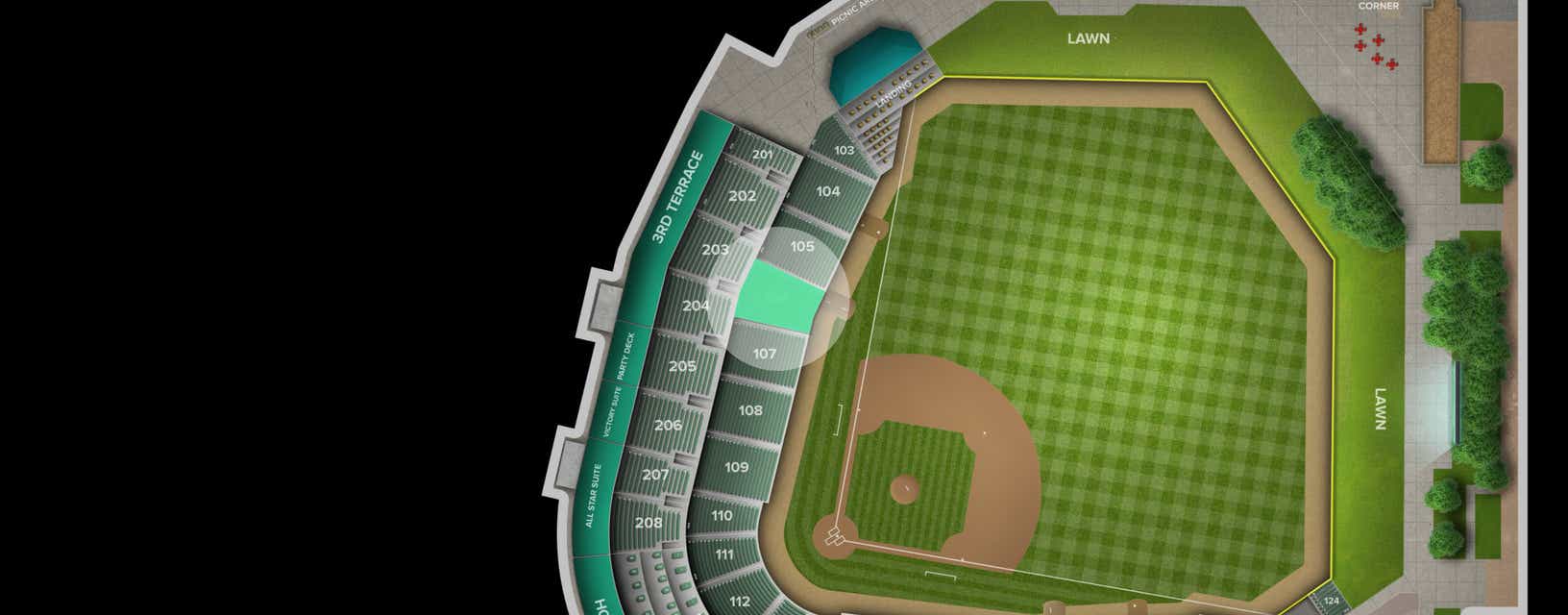 Seat view from 100 Level