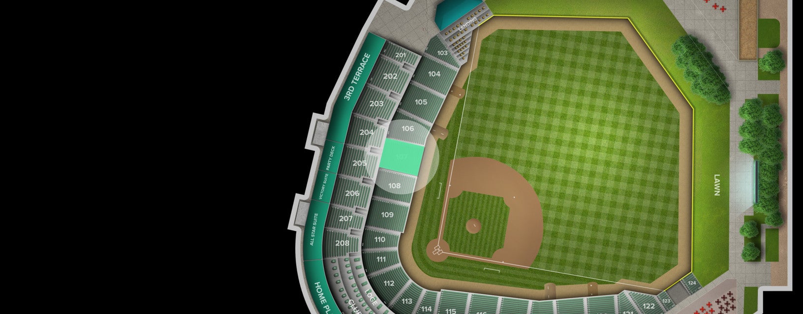 Seat view from 100 Level