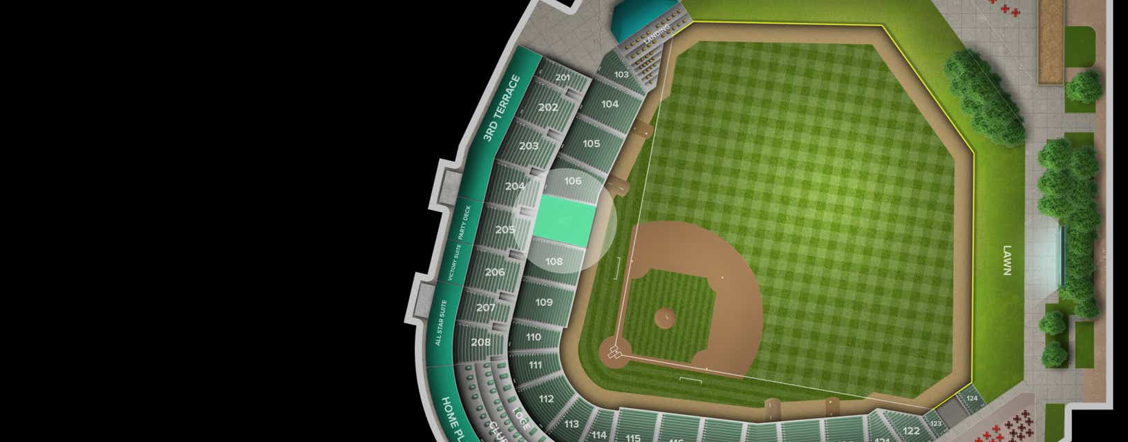Seat view from 100 Level