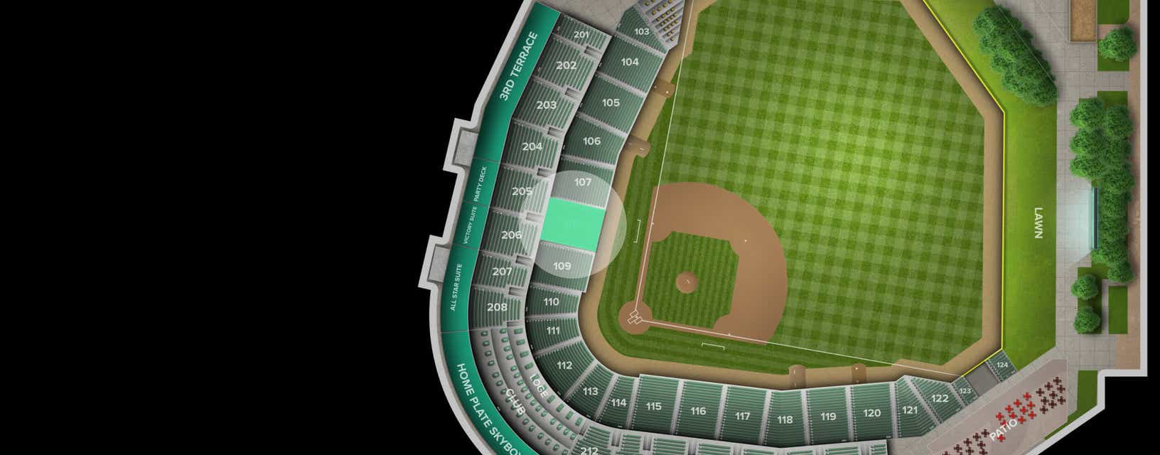 Seat view from 100 Level