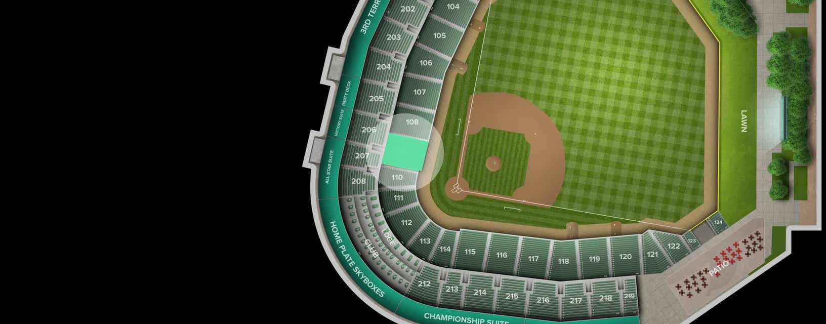 Seat view from 100 Level