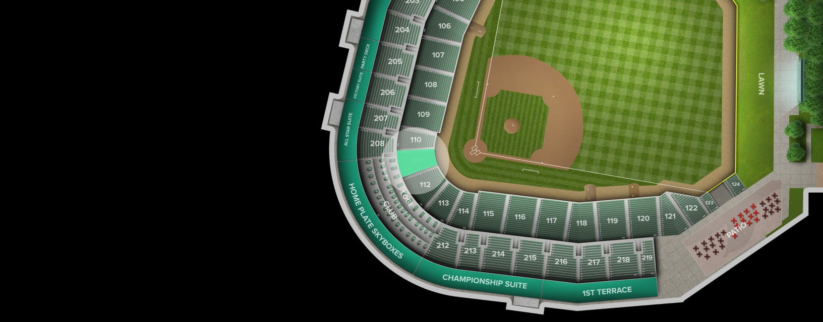 Seat view from 100 Level