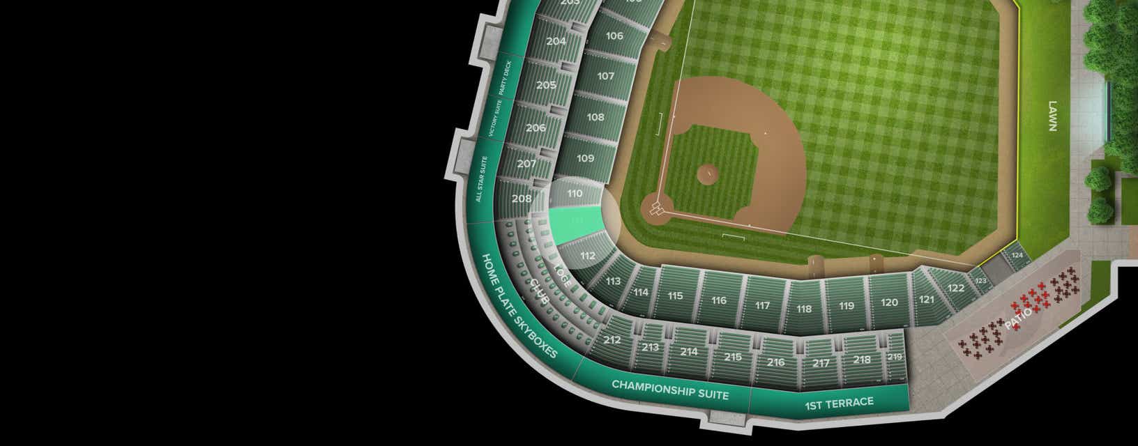 Seat view from 100 Level