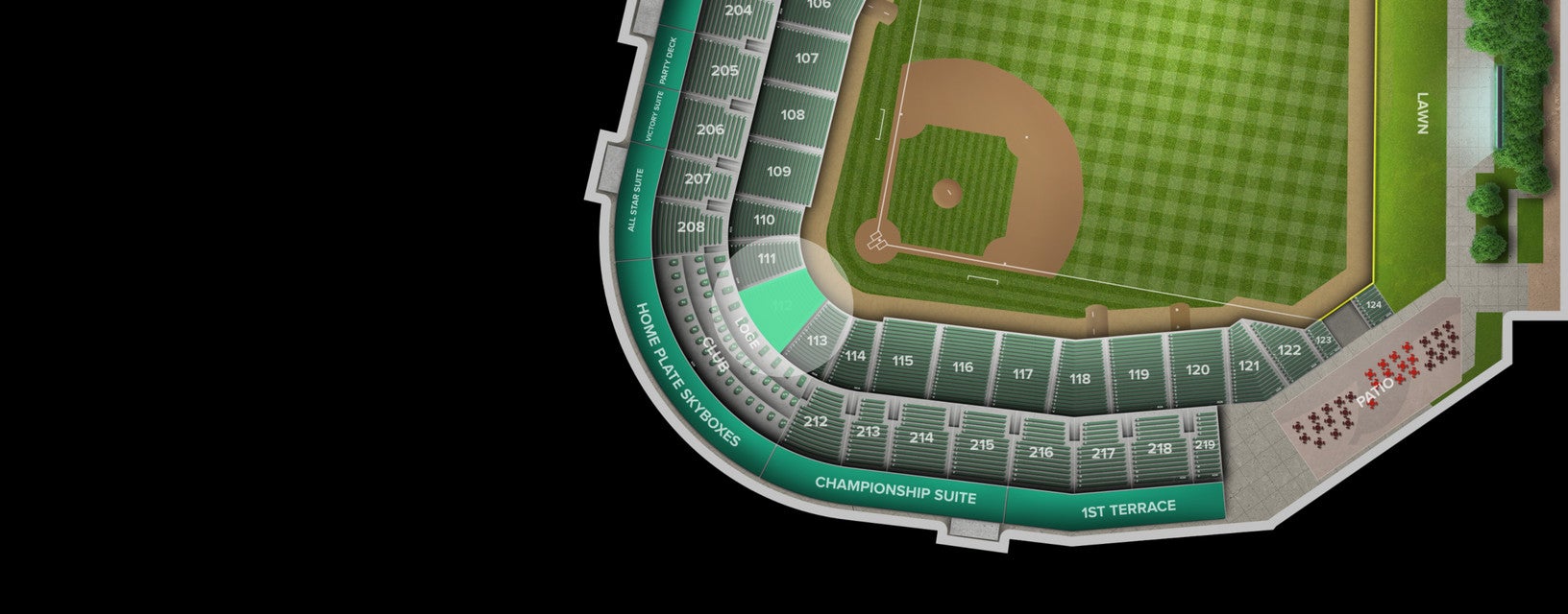 Seat view from 100 Level