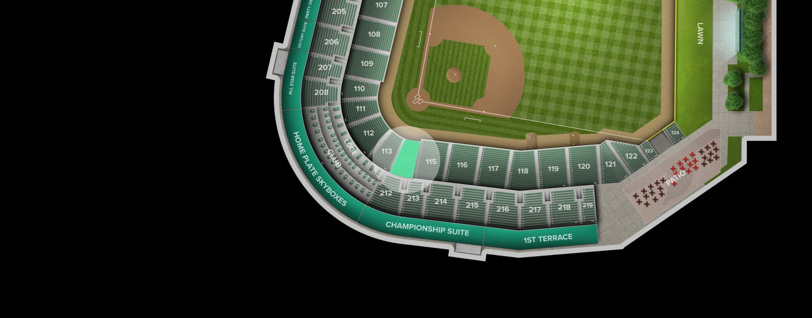 Seat view from 100 Level