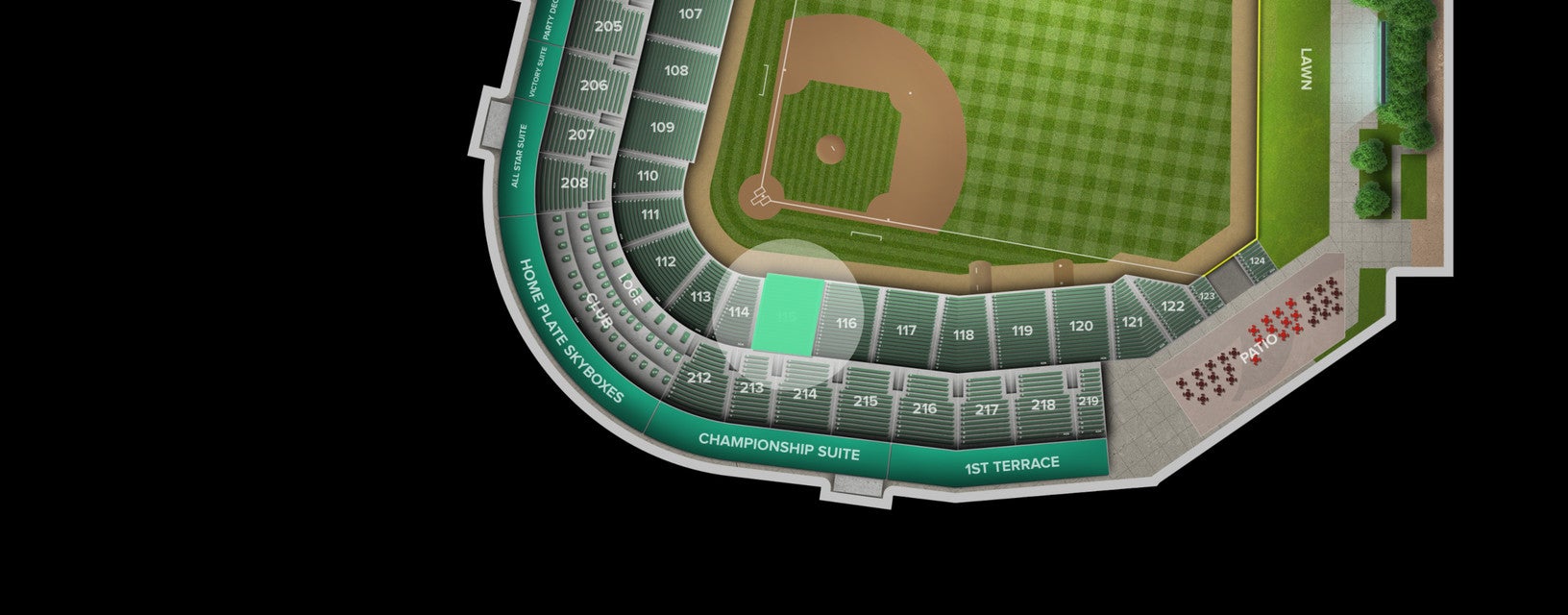 Seat view from 100 Level