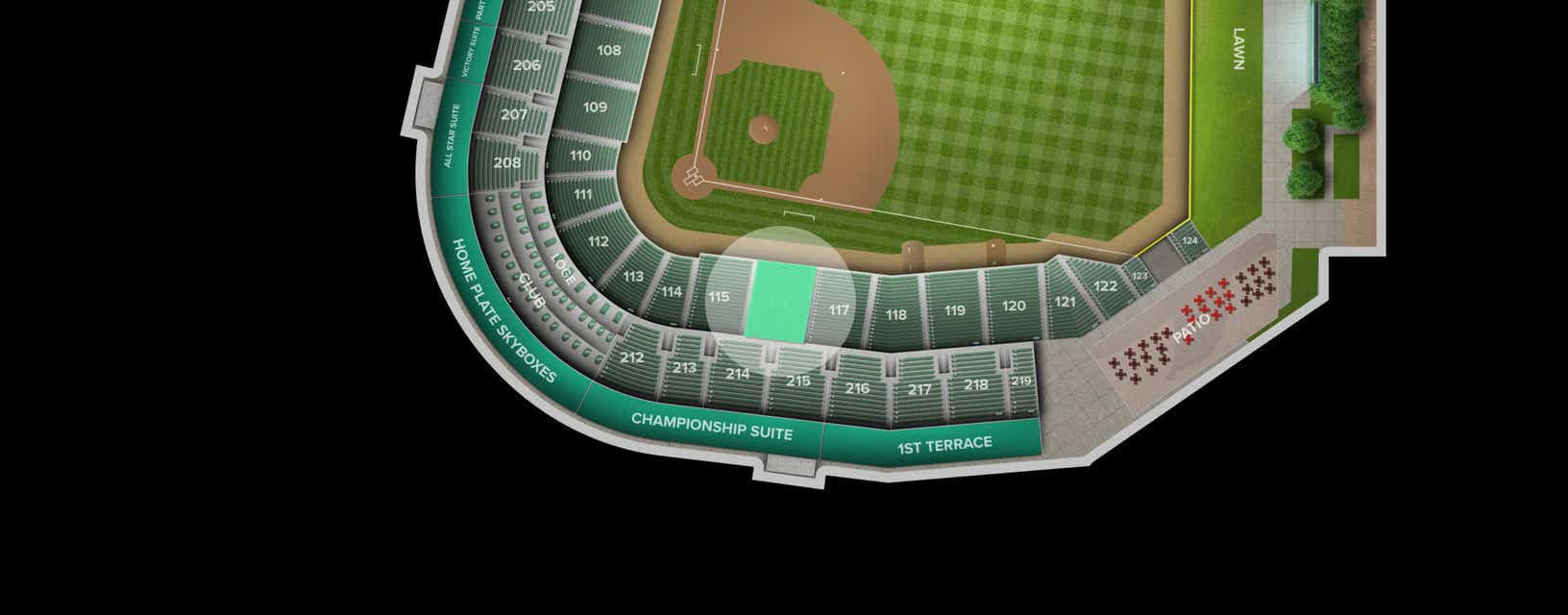 Seat view from 100 Level