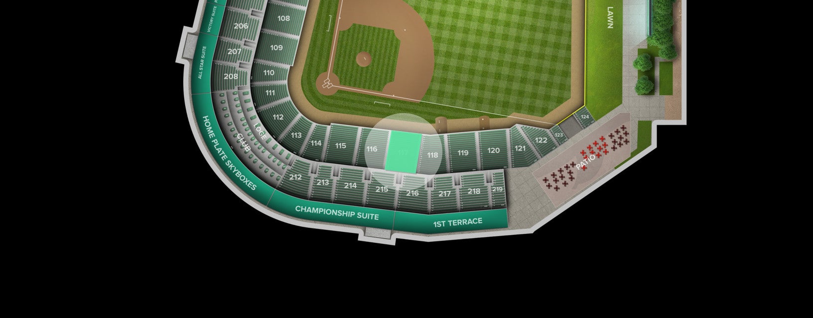 Seat view from 100 Level