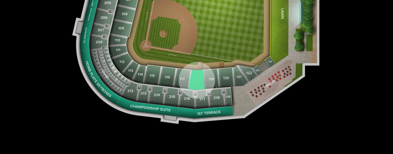 Seat view from 100 Level