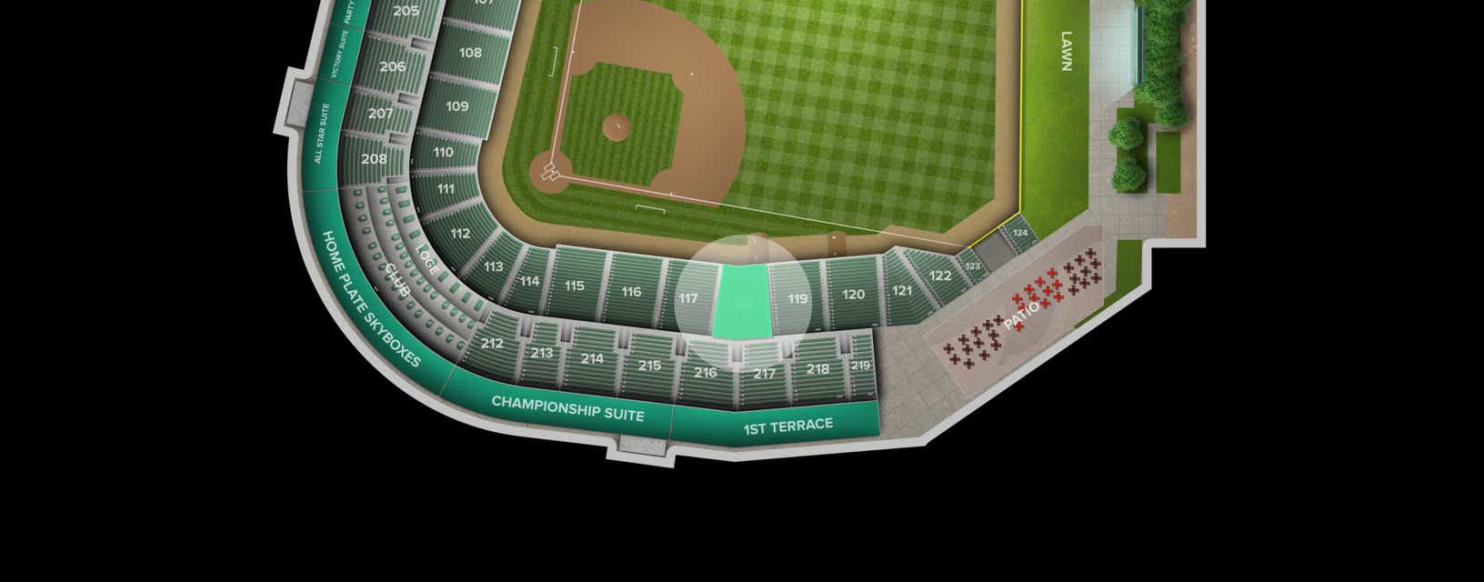 Seat view from 100 Level