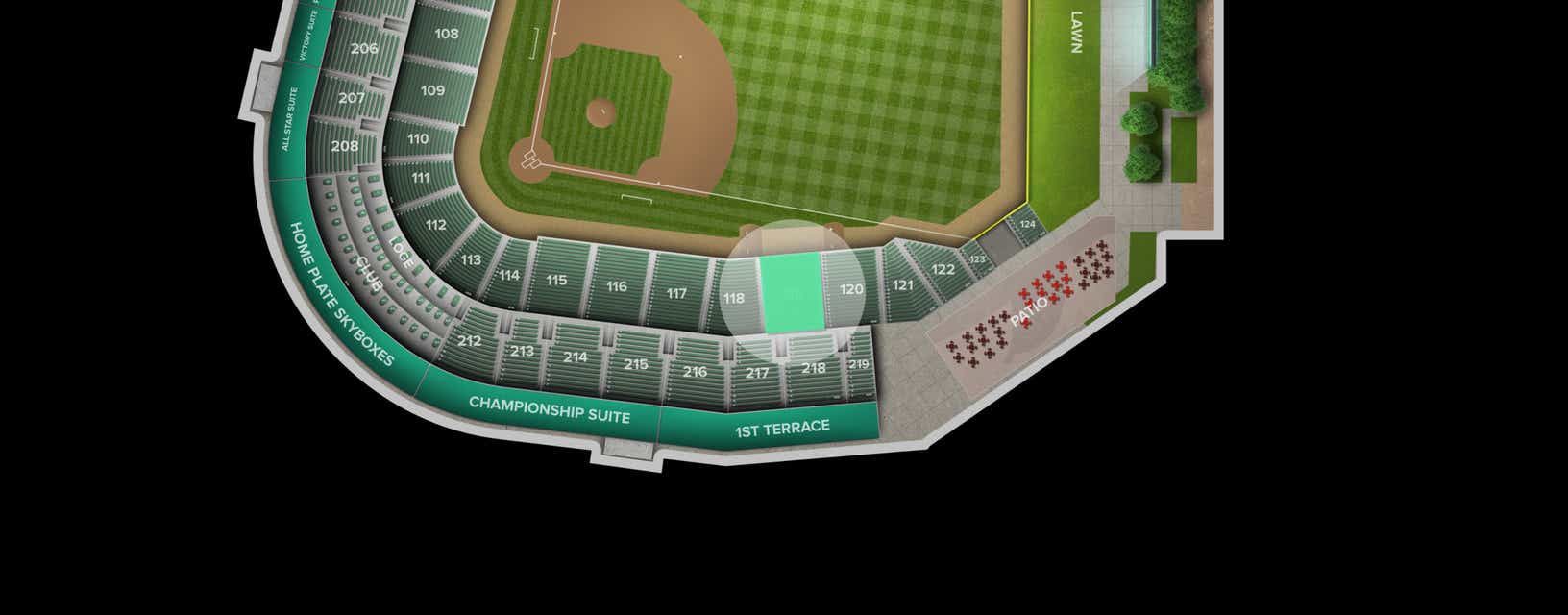 Seat view from 100 Level