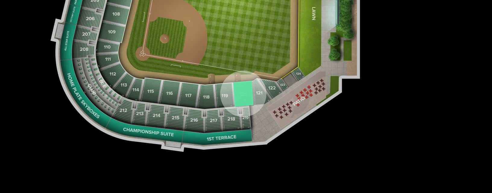 Seat view from 100 Level