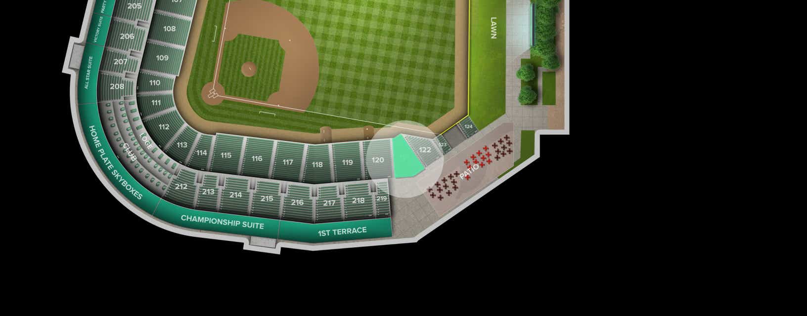 Seat view from 100 Level