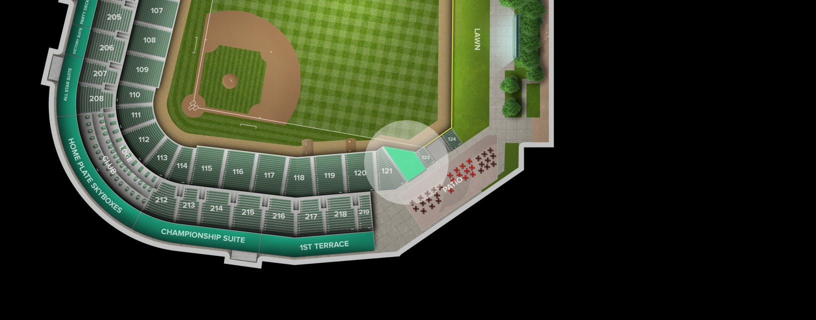 Seat view from 100 Level