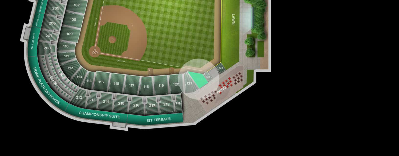 Seat view from 100 Level