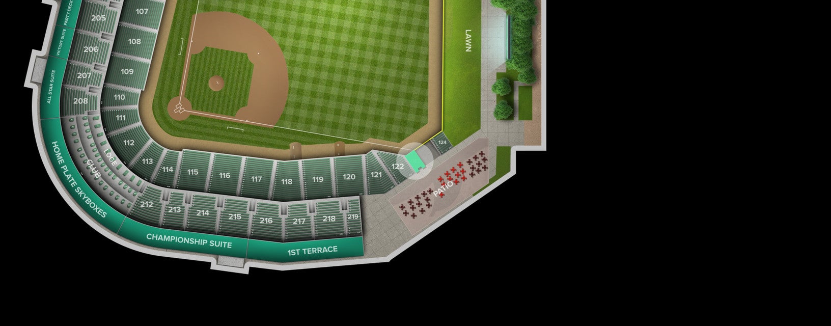 Seat view from 100 Level