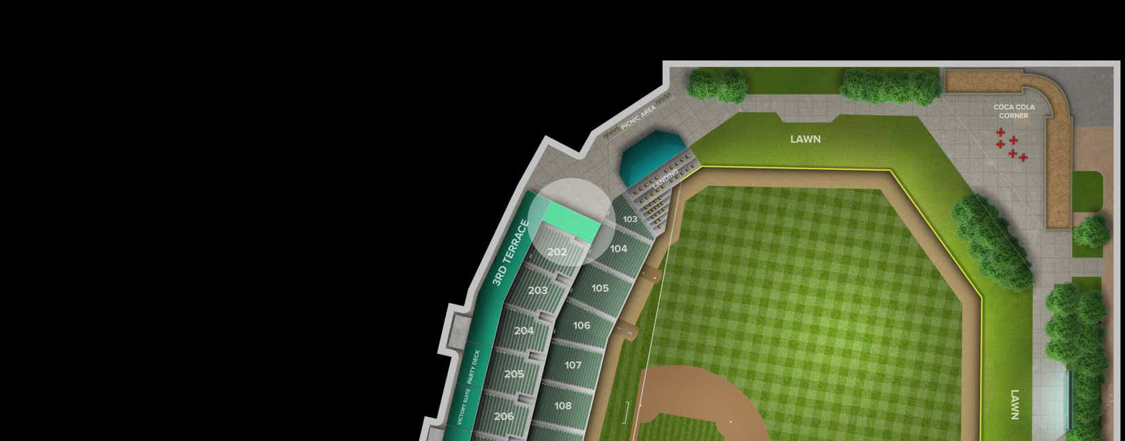 Seat view from 200 Level