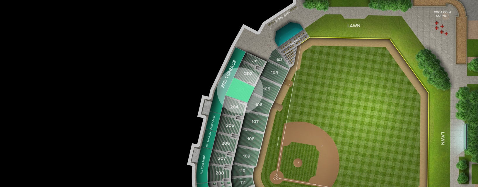 Seat view from 200 Level