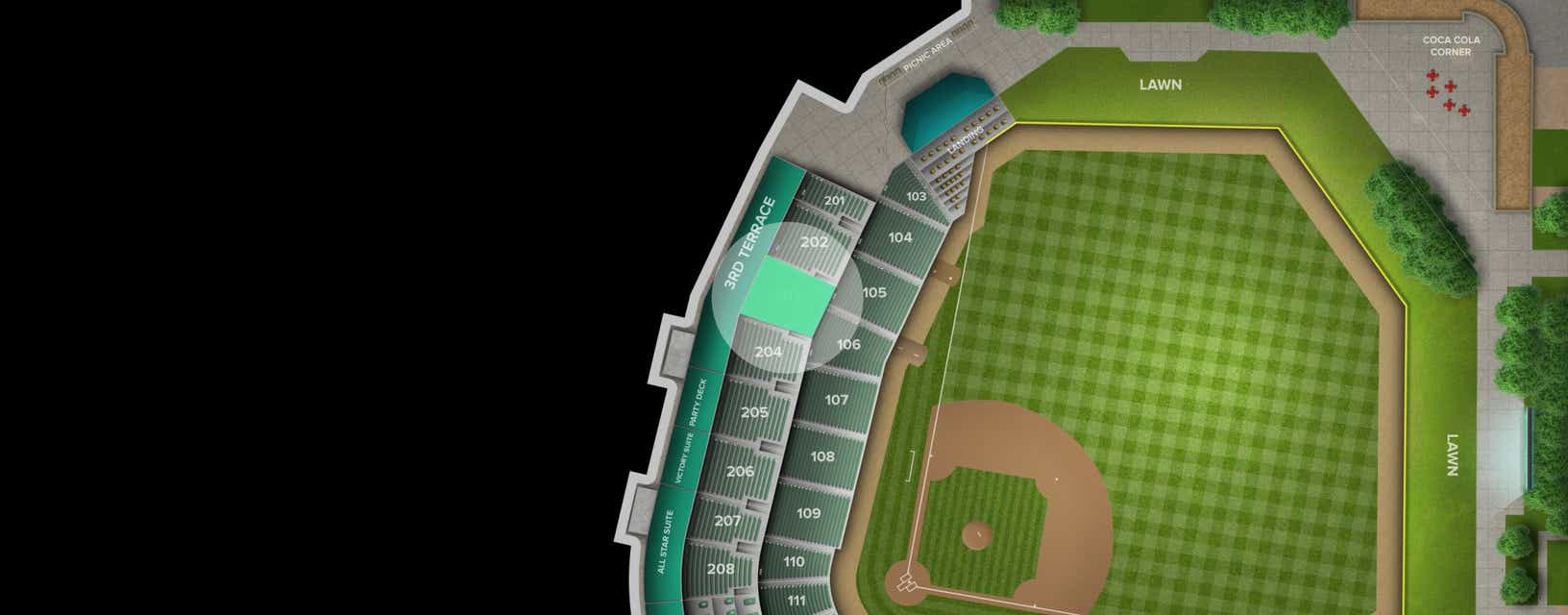 Seat view from 200 Level