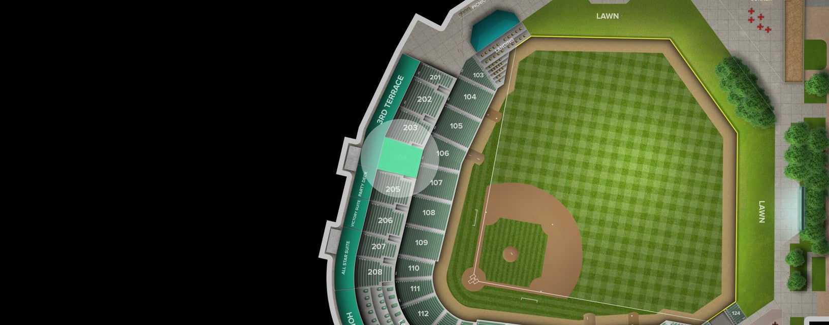 Seat view from 200 Level