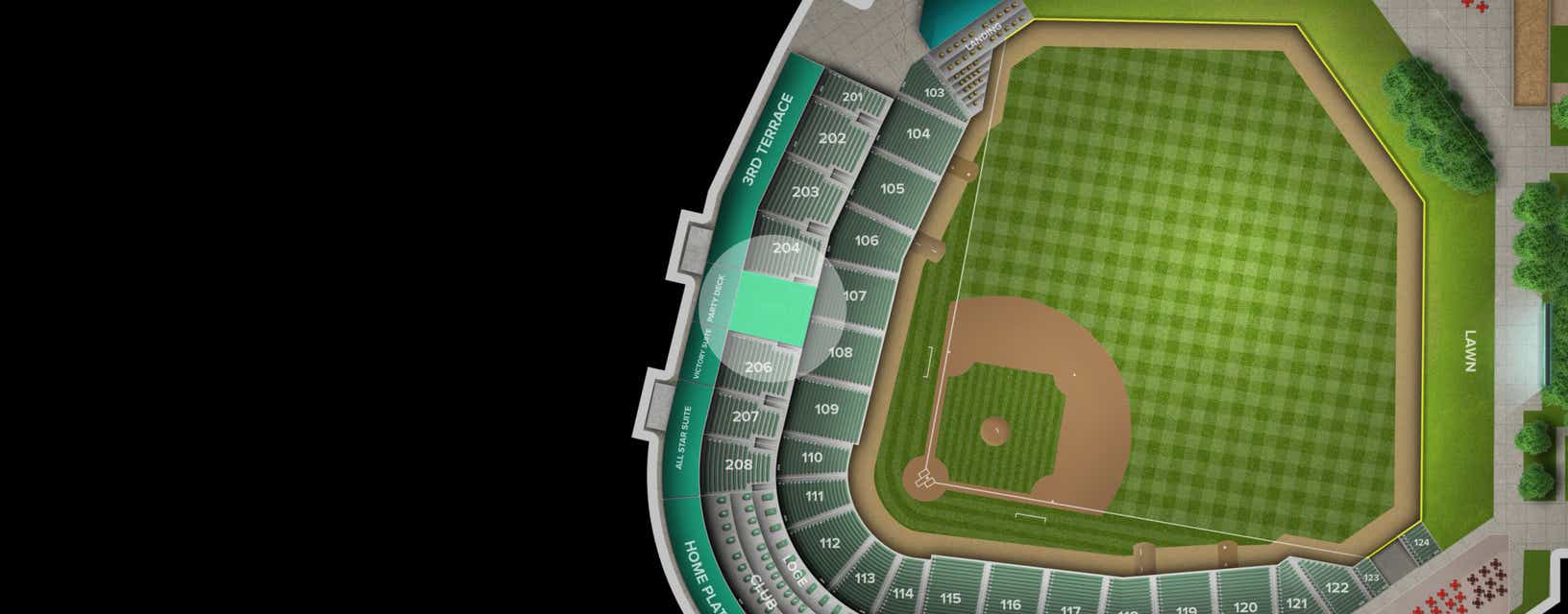 Seat view from 200 Level