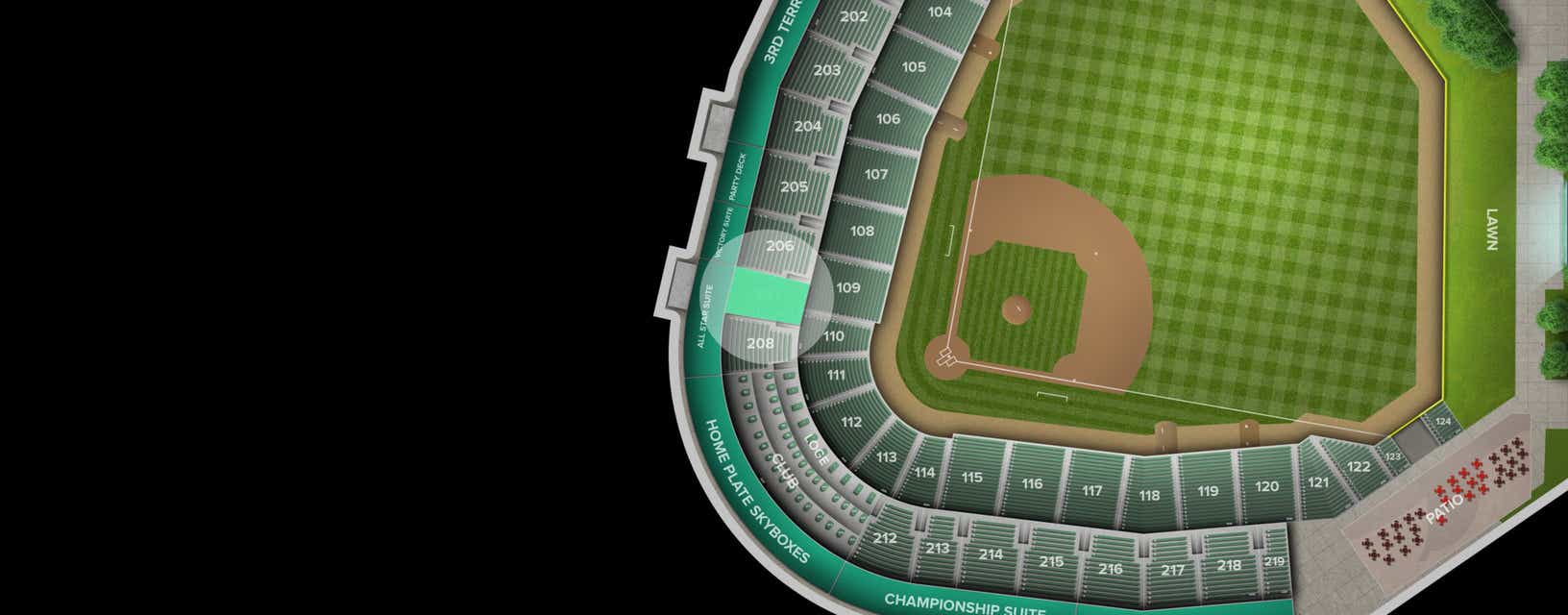 Seat view from 200 Level