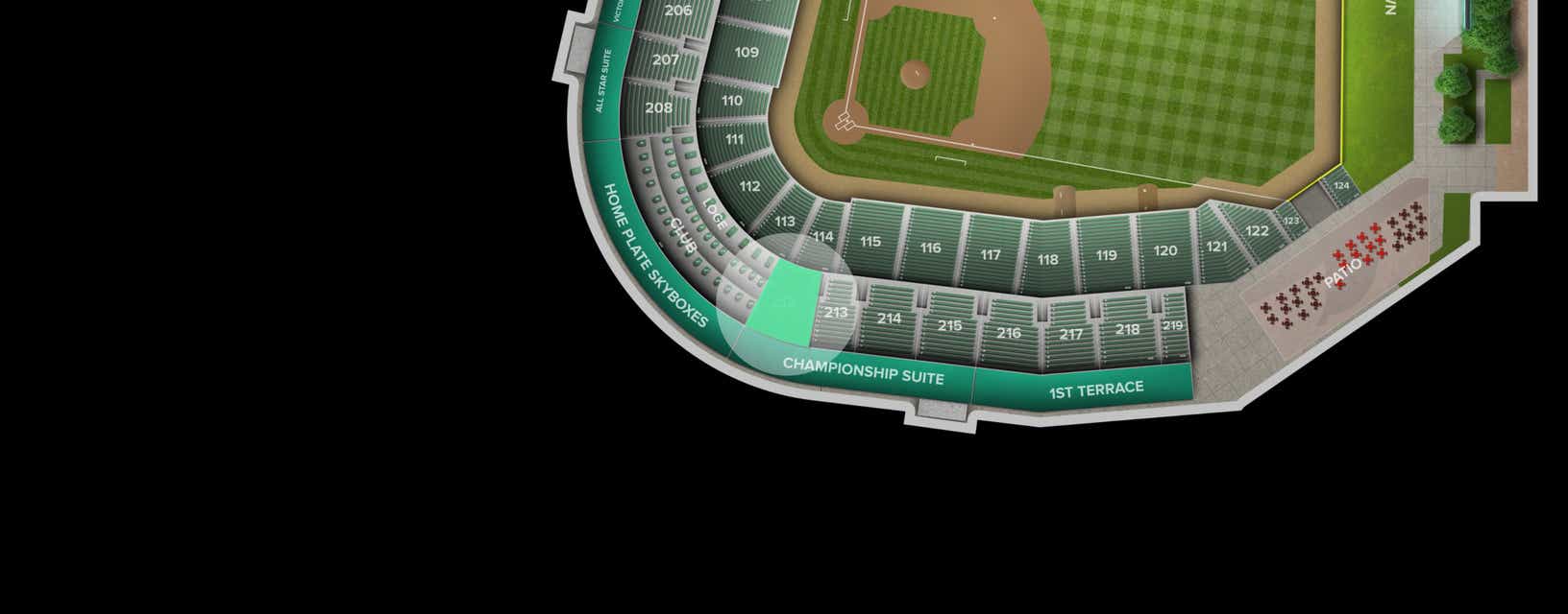 Seat view from 200 Level
