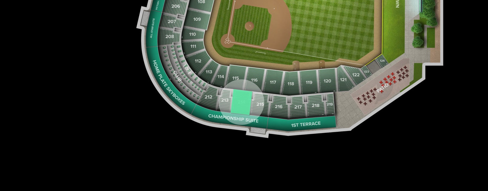 Seat view from 200 Level