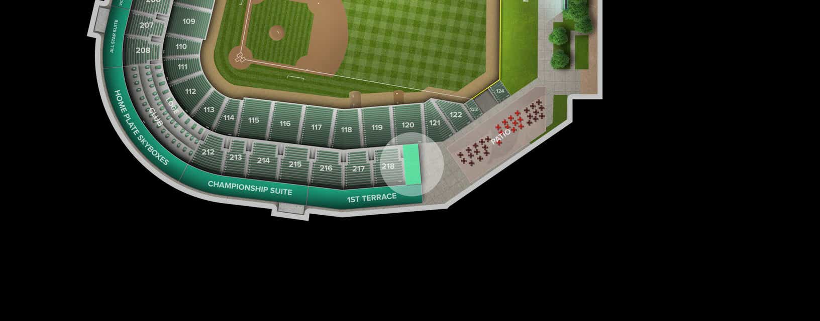 Seat view from 200 Level