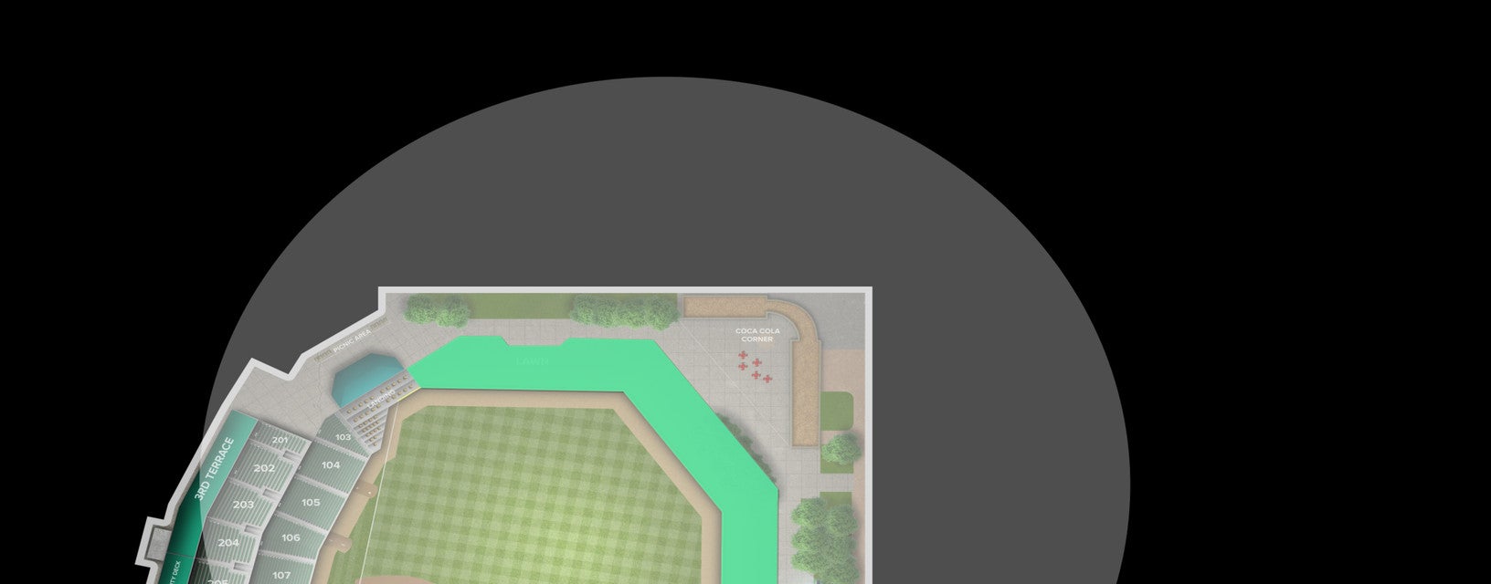 Seat view from Lawn