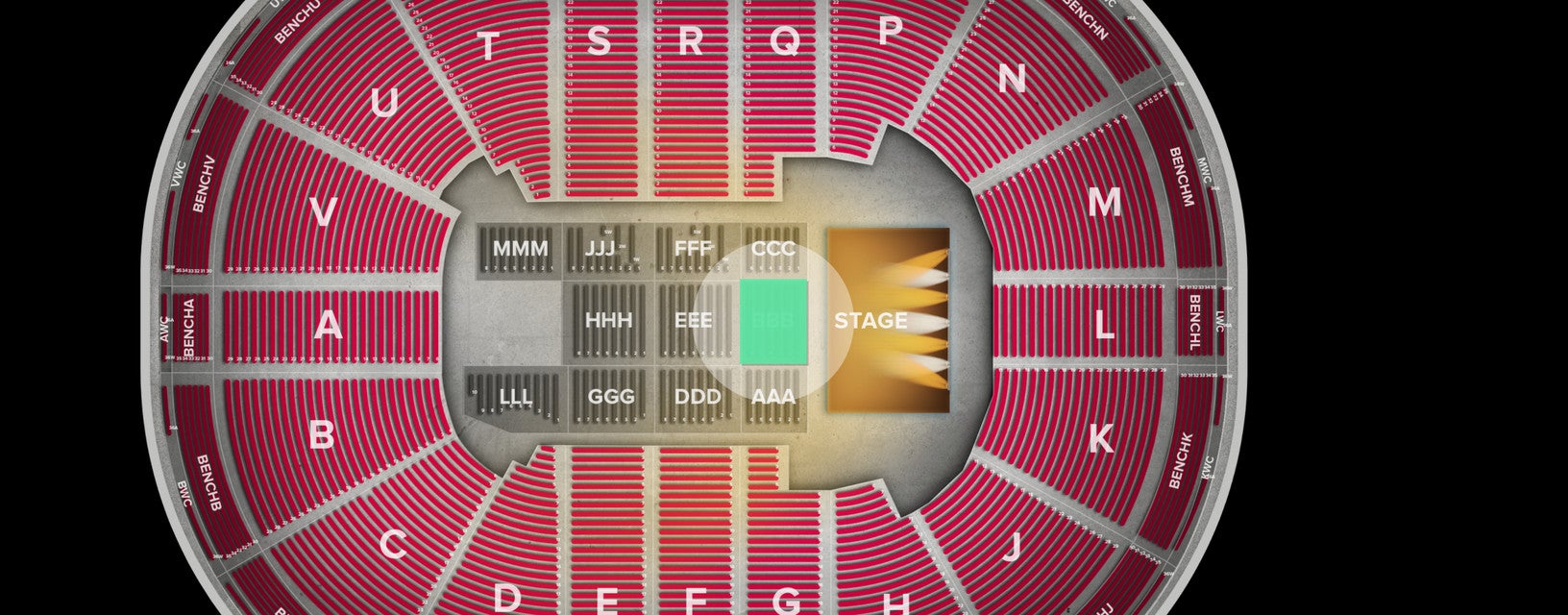 Seat view from Floor