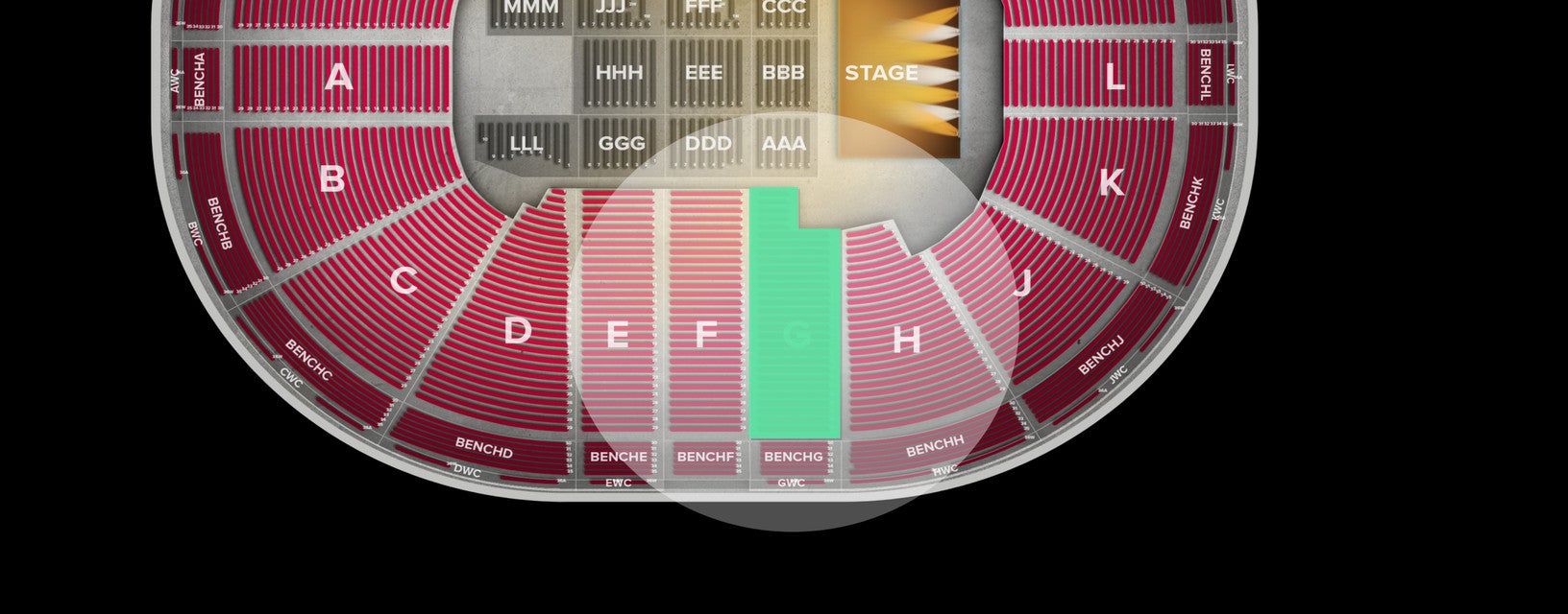 Seat view from Lower