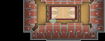 Seat view from Harlem Globetrotters Bench