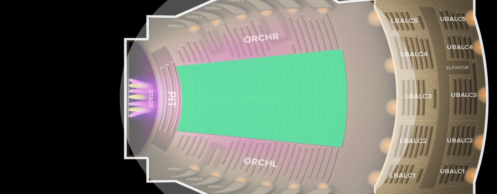 Seat view from Orchestra Center