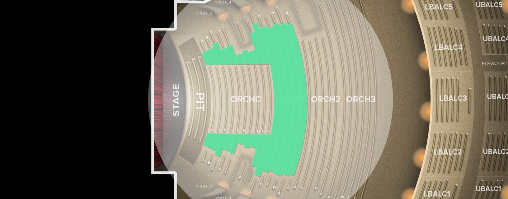 Seat view from Orchestra
