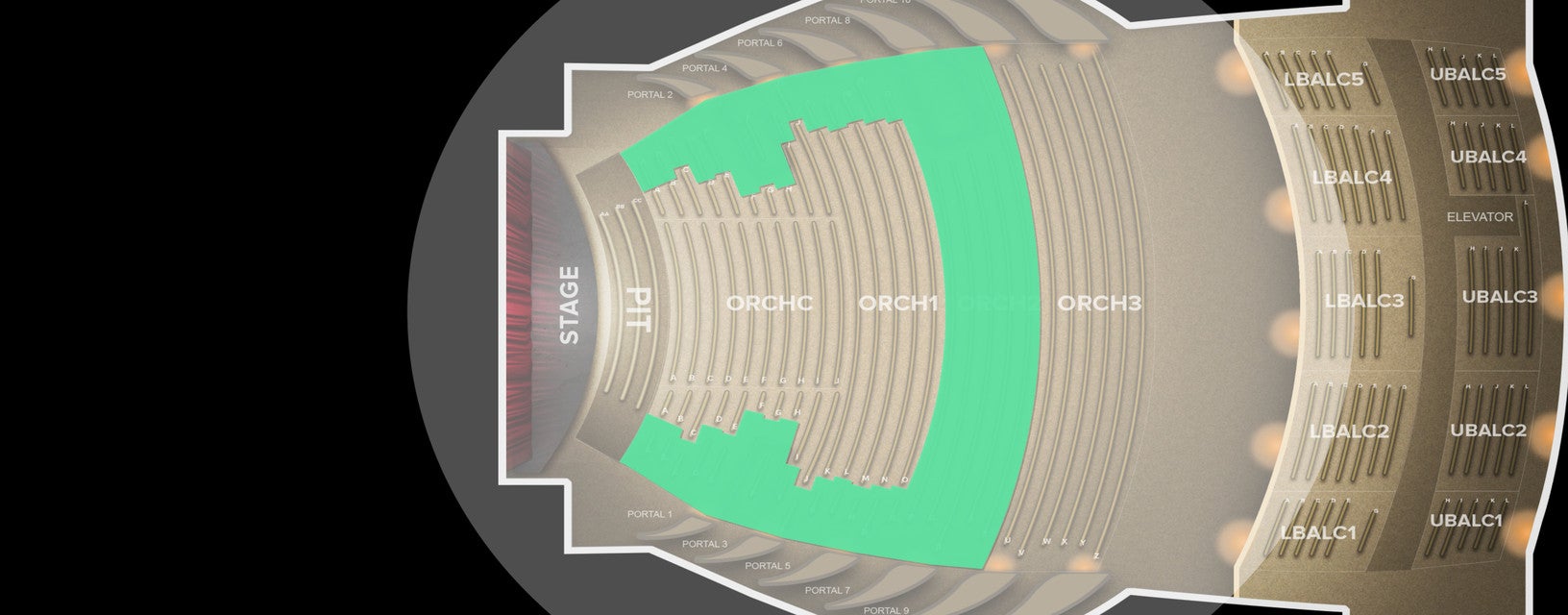 Seat view from Orchestra