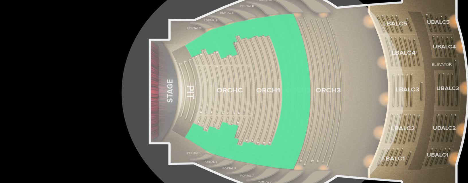 Seat view from Orchestra