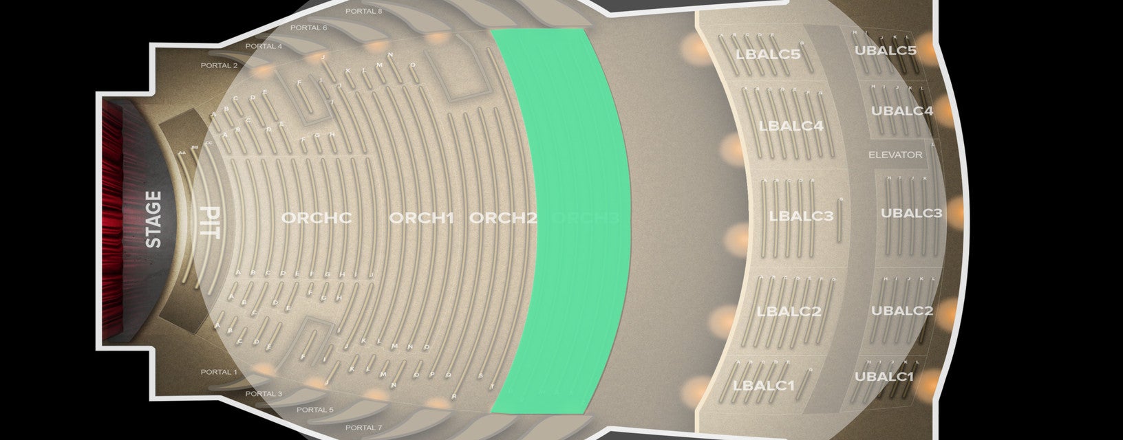 Seat view from Orchestra