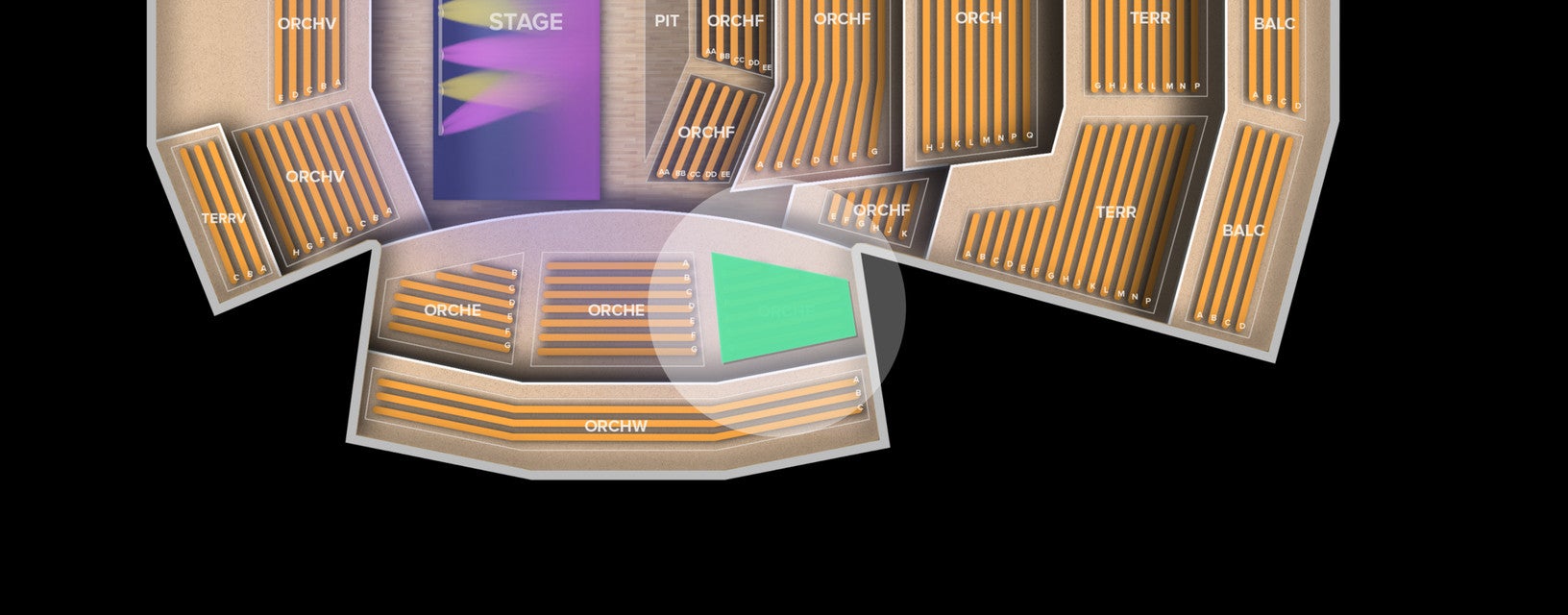 Seat view from Orchestra East