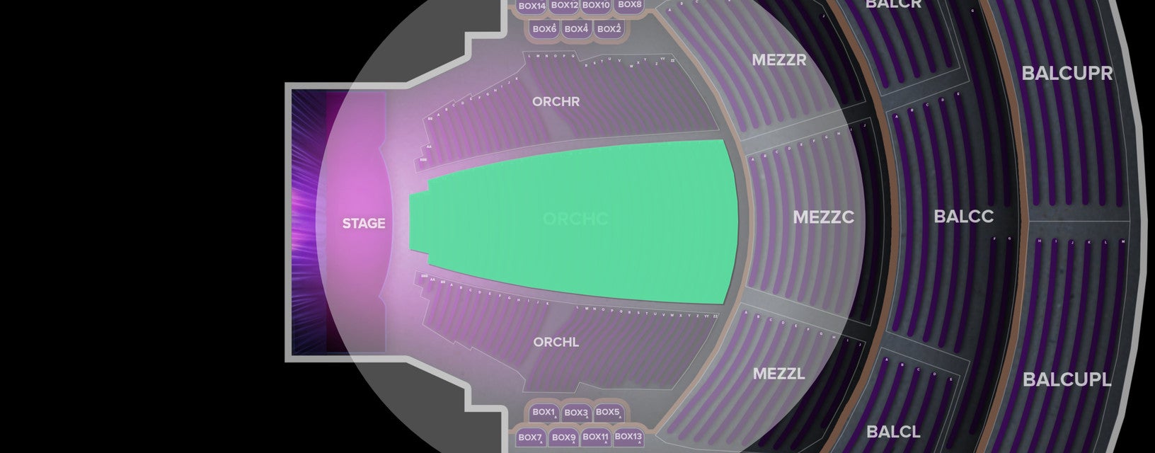 Seat view from Orchestra Center