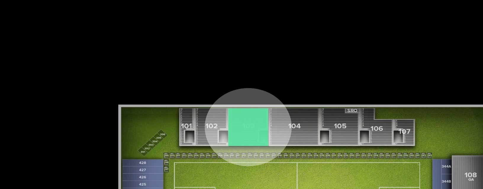 Seat view from Reserved Seating