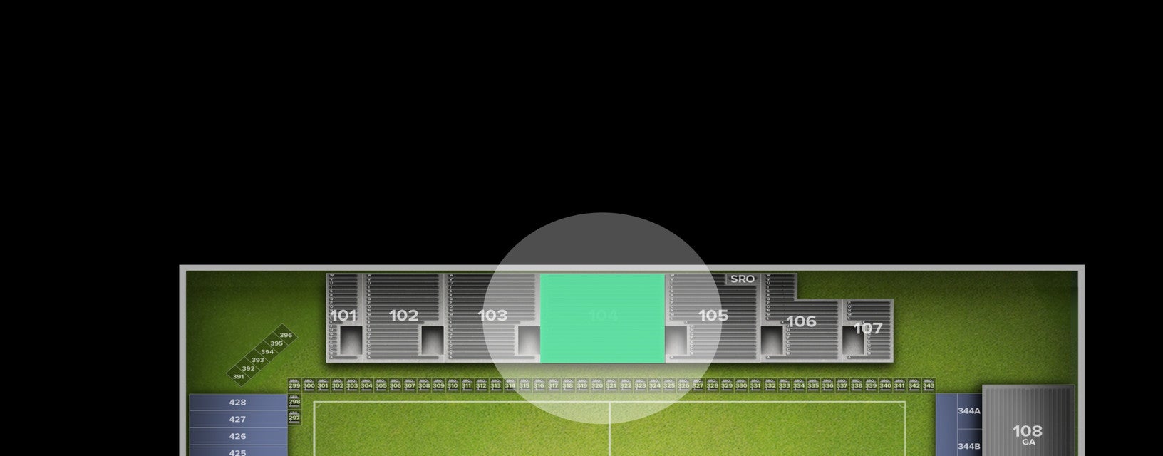 Seat view from Reserved Seating