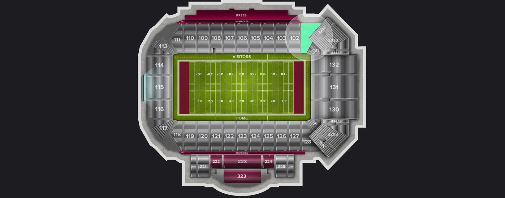 Seat view from Lower Corner