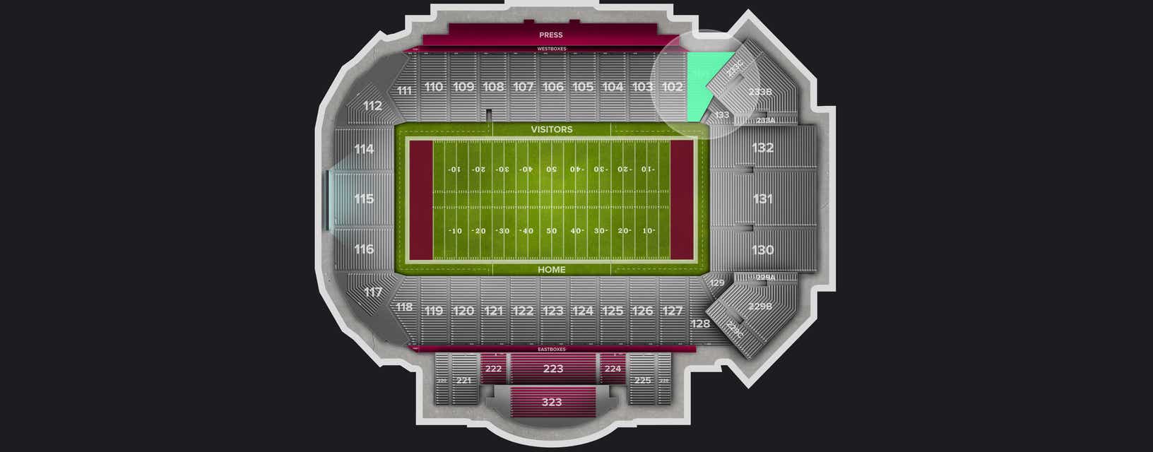 Seat view from Lower Corner